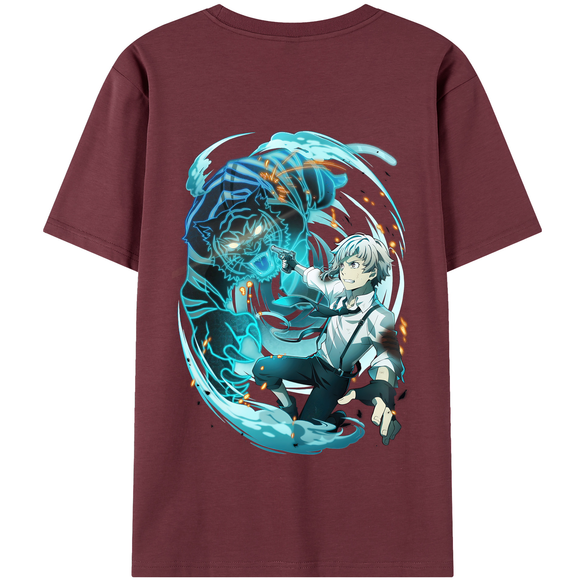 （画像用） 文豪ストレイドッグス Bungo Stray Dogs 綿100％半袖Tシャツ（背面プリント）